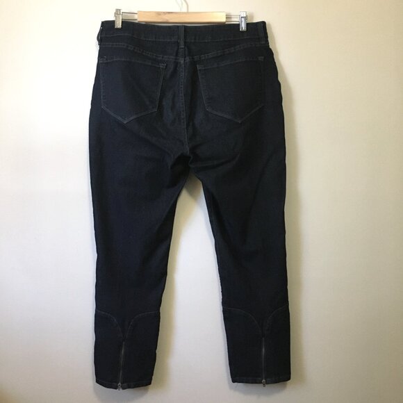 NYDJ Jeans Dark Blue Ankle Jeans With Ankle Zippers - Picture 2 of 10